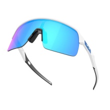 Oakley Sonnenbrille Sutro Lite (Glasfarbe: Prizm sapphire) weiss matt - 1 Brille mit Hartschalenetui